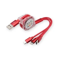 Hot Selling New Arrival OEM 3 in 1 USB Cable Retractable Multi Charger Type C Charging Cable
Hot Selling New Arrival OEM 3 in 1 USB Cable Retractable Multi Charger Type C Charging Cable
