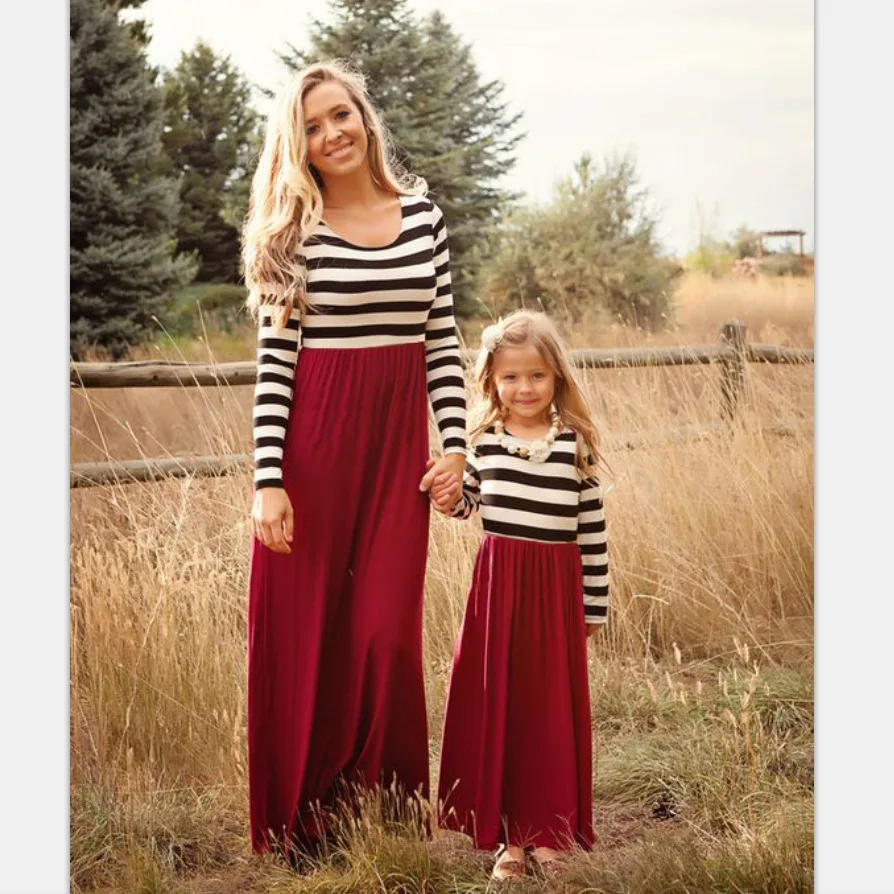 Family Matching Dresses Fall Spring Red Stripe Mother And Daughter Girl Outfits Maxi Dress Family Matching Clothes, Picture shows
Family Matching Dresses Fall Spring Red Stripe Mother And Daughter Girl Outfits Maxi Dress Family Matching Clothes, Picture shows