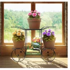 Flower Metal Fashion Iron Flower Basket Decoration Metal Cast Iron Flower Pot Black Metal Plant Pot Stand