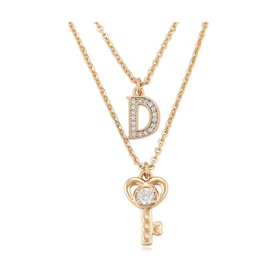 46655Xuping high quality 18K Gold Plated Multi-layered 18K gold-plated letter keys open atrium Valentine's Day heart necklace
46655Xuping high quality 18K Gold Plated Multi-layered 18K gold-plated letter keys open atrium Valentine's Day heart necklace