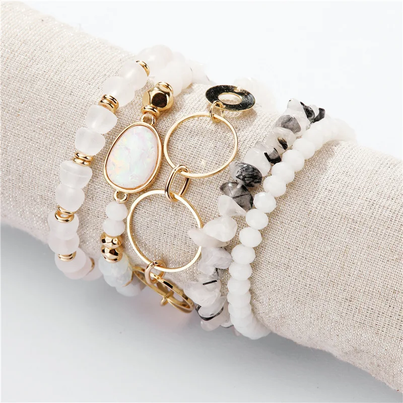 Fashion glass beads natural stone jewelry bracelet 5pcs beaded stretch bracelets wholesale, Multi-colors;as the picture 
Fashion glass beads natural stone jewelry bracelet 5pcs beaded stretch bracelets wholesale, Multi-colors;as the picture