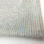 Weft Polyester Fabric Factories China Textile Glitter Powder Polyester Metallic Foil and Lurex Knitted Fabric