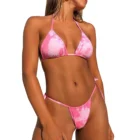 Wholesale Two Pieces Floral Printing Swimsuit Girl Bikini Cute Plus Size Swimwear
