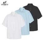 Factory Outlet 100% Cotton 120s Count Yarn Short Sleeve Formal Men's Shirts