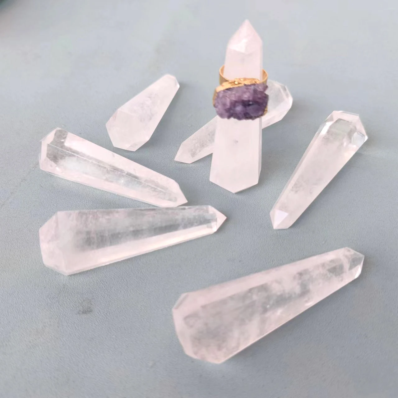 Wholesale Gold Sand Stone Ring Sets Crystal rose clear quartz Crystal Ring Holder For Home Decoration
Wholesale Gold Sand Stone Ring Sets Crystal rose clear quartz Crystal Ring Holder For Home Decoration