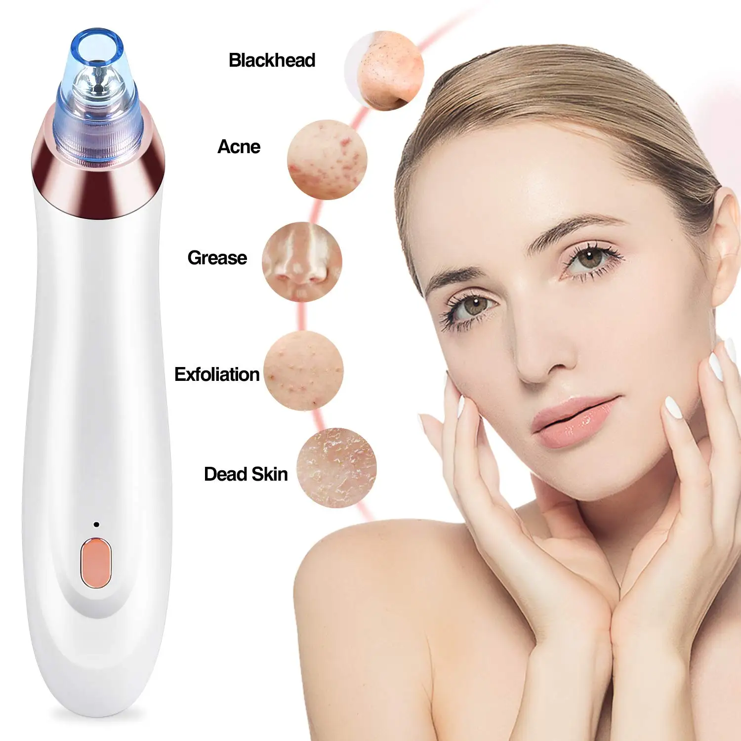 AOOTOY Facial Massage Cleaner Electric Five Suction Pore Vacuum Blackhead Remover Skin Acne Pimple Remover Acne Extractor, White black red
AOOTOY Facial Massage Cleaner Electric Five Suction Pore Vacuum Blackhead Remover Skin Acne Pimple Remover Acne Extractor, White black red