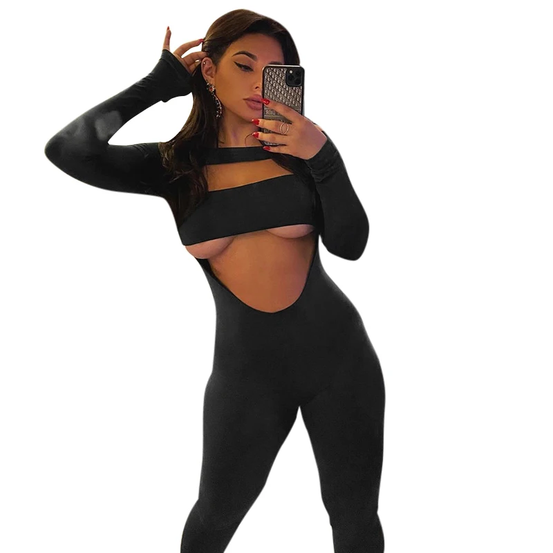 K21JP633 Winter Clothing Long Sleeve Club Party Jumpsuit One Piece Hollow Out Strapless Sexy Jumpsuit
K21JP633 Winter Clothing Long Sleeve Club Party Jumpsuit One Piece Hollow Out Strapless Sexy Jumpsuit
