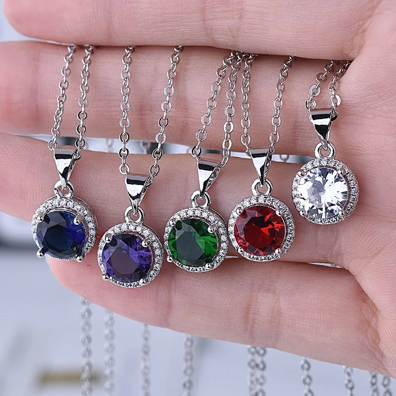 Luxury Round Necklace Classic Zircon Pendant Silver Women Wedding Engagement Jewelry Accessories Gift
Luxury Round Necklace Classic Zircon Pendant Silver Women Wedding Engagement Jewelry Accessories Gift