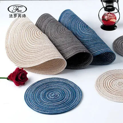 table mat non-slip woven heat spiral 30*45cm Placemats Cotton mattress hand-woven, Assorted design
table mat non-slip woven heat spiral 30*45cm Placemats Cotton mattress hand-woven, Assorted design