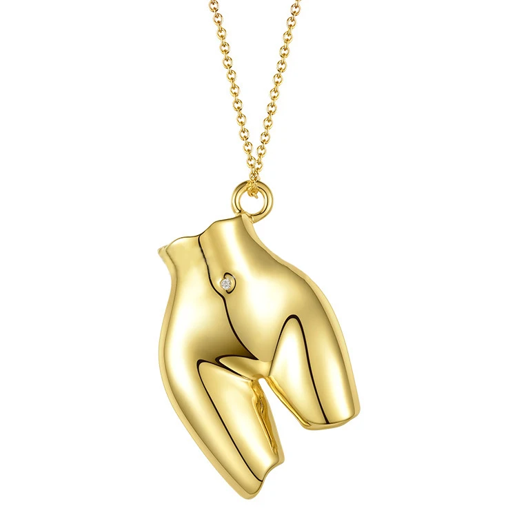 18K Gold-Plated Brass European And American Design 3D Human Body Pendant Clavicle Chain Small Waist Personality Ins Necklace, Silver, gold
18K Gold-Plated Brass European And American Design 3D Human Body Pendant Clavicle Chain Small Waist Personality Ins Necklace, Silver, gold