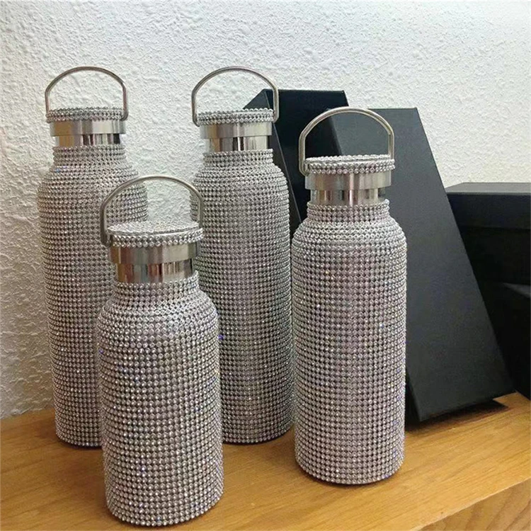 Creative Portable Handle Rhinestone Diamond Bling Bling 304 Stainless Steel Vacuum Thermos Water Bottle
Creative Portable Handle Rhinestone Diamond Bling Bling 304 Stainless Steel Vacuum Thermos Water Bottle