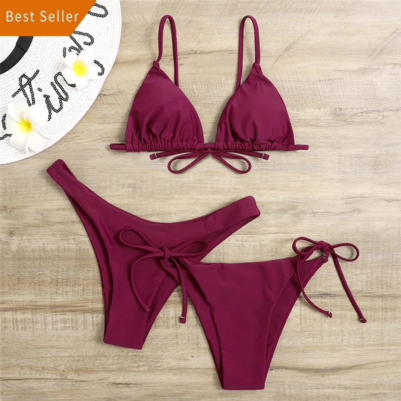 String Strappy Bikini Swimwear Women's Sexy Soild Print Lace Up High Cut Leg Bikini Set Two Piece Swimsuit Women Micro 2021, Customized color
String Strappy Bikini Swimwear Women's Sexy Soild Print Lace Up High Cut Leg Bikini Set Two Piece Swimsuit Women Micro 2021, Customized color