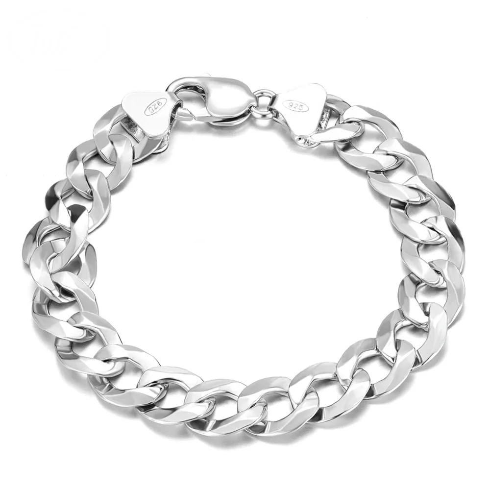 Ruigang Hotselling Luxury Hips Hops Jewelry S925 Sterling Silver Cuban Link Chain Bracelet For Men
Ruigang Hotselling Luxury Hips Hops Jewelry S925 Sterling Silver Cuban Link Chain Bracelet For Men