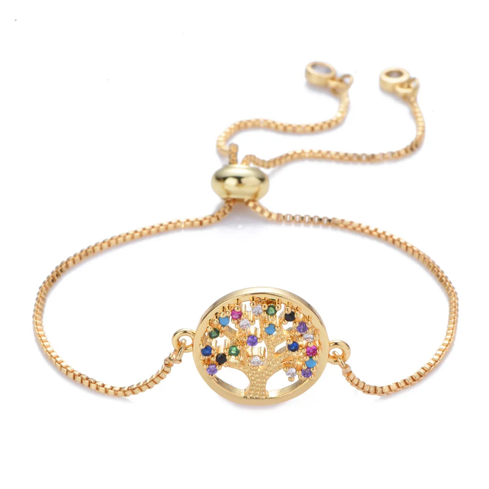 Hot Selling Simple Fashion Bracelet Creative Gold-plated Inlaid Zircon Tree Of Life Charm Bracelet, Gold,silver,rose gold
Hot Selling Simple Fashion Bracelet Creative Gold-plated Inlaid Zircon Tree Of Life Charm Bracelet, Gold,silver,rose gold
