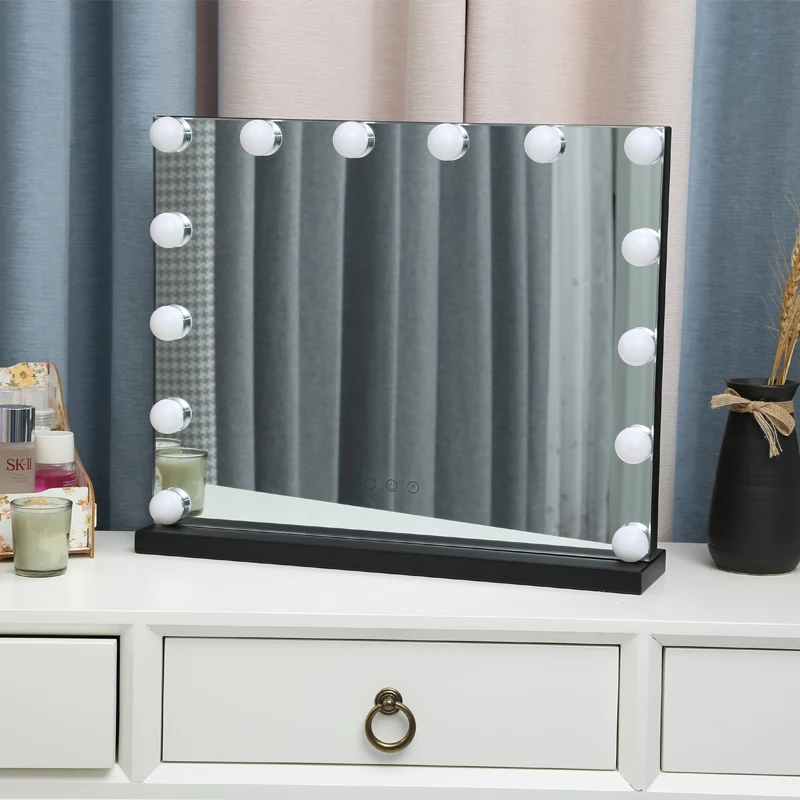 New product smart compact Hollywood 14 LED makeup mirror, Black
New product smart compact Hollywood 14 LED makeup mirror, Black