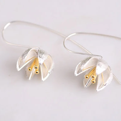 Fashion Popular Handmade Gold Silver 925 Sterling Silver Brushed Lotus Earrings 925 Flower Earrings For Girls
Fashion Popular Handmade Gold Silver 925 Sterling Silver Brushed Lotus Earrings 925 Flower Earrings For Girls