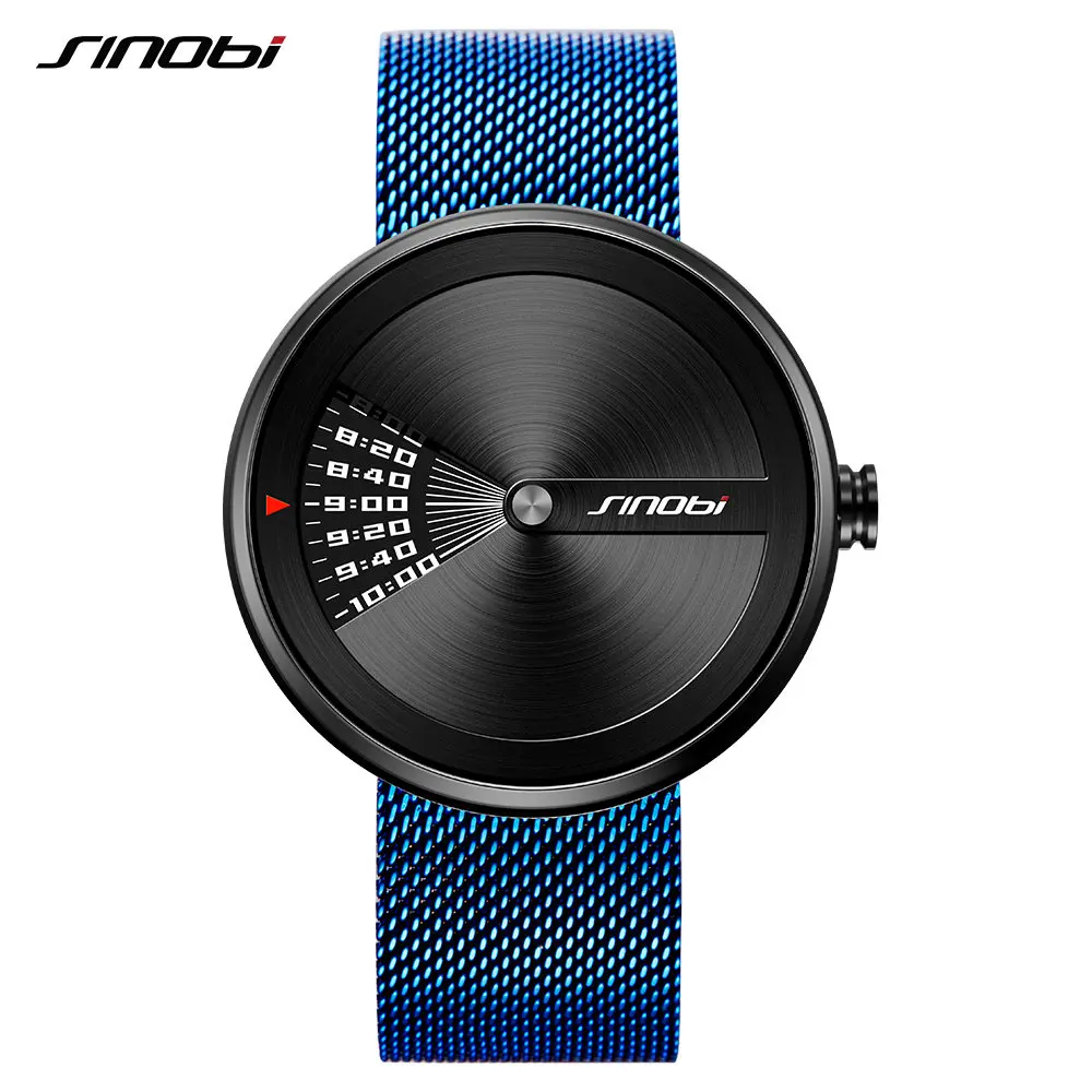 SINOBI Creative Men's Watch Rotation Time Display Stainless Steel Mesh Band Quartz Watches S9784G
SINOBI Creative Men's Watch Rotation Time Display Stainless Steel Mesh Band Quartz Watches S9784G