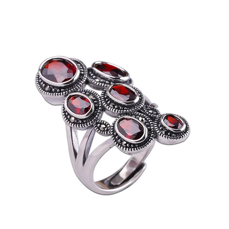 Hot Sale Sterling Silver 925 Women Garnet Ring 2020 Retro Versatile Open Adjustable Garnet Rings For Women
Hot Sale Sterling Silver 925 Women Garnet Ring 2020 Retro Versatile Open Adjustable Garnet Rings For Women