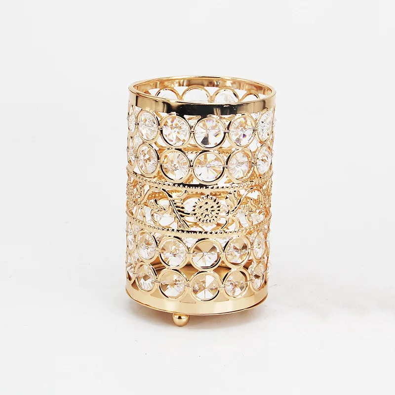SWH511 Europe cosmetic brush organizer metal crystal pen holder makeup brushes square round holder, Gold/crystal
SWH511 Europe cosmetic brush organizer metal crystal pen holder makeup brushes square round holder, Gold/crystal