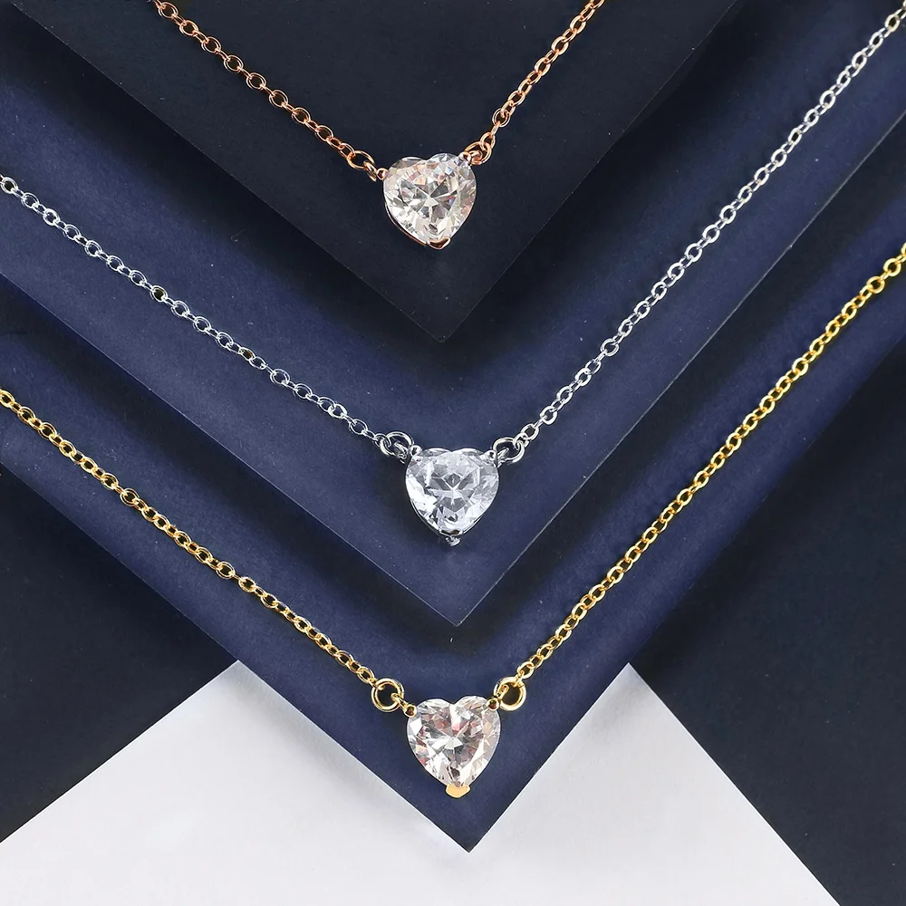 Custom 18K Real Gold Plated Love Lacie Heart Shaped Inlay AAAAA Zircon Pendant Necklace For Women Jewelry
Custom 18K Real Gold Plated Love Lacie Heart Shaped Inlay AAAAA Zircon Pendant Necklace For Women Jewelry