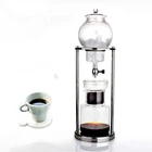beverage glass long neck stainless steel coffee drip pot tea kettle, iced cold brew coffee maker