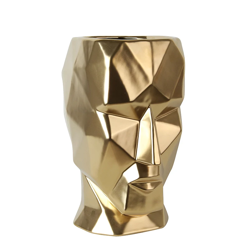 Luxury Modern China Ceramic Flower Vase Unbreakable Art Deco Glod Face Vases for Home Decor
Luxury Modern China Ceramic Flower Vase Unbreakable Art Deco Glod Face Vases for Home Decor