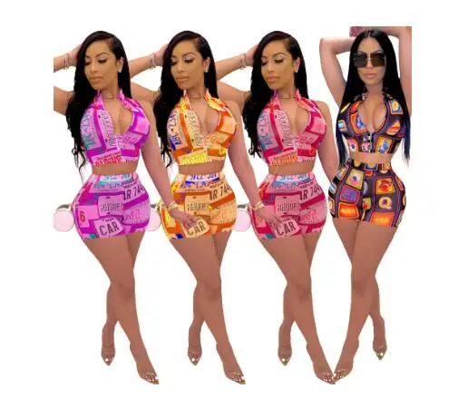 F21820A 2021summer hot sale Colorful printed fashion sexy vest zipper two piece set women clothing women short set, Red, black, orange, burgundy
F21820A 2021summer hot sale Colorful printed fashion sexy vest zipper two piece set women clothing women short set, Red, black, orange, burgundy