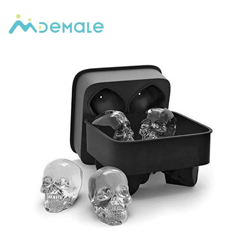 Custom ice cube tray 4lattice cool style skull ice mold 3D silicone ice cube tray, Pantone color
Custom ice cube tray 4lattice cool style skull ice mold 3D silicone ice cube tray, Pantone color