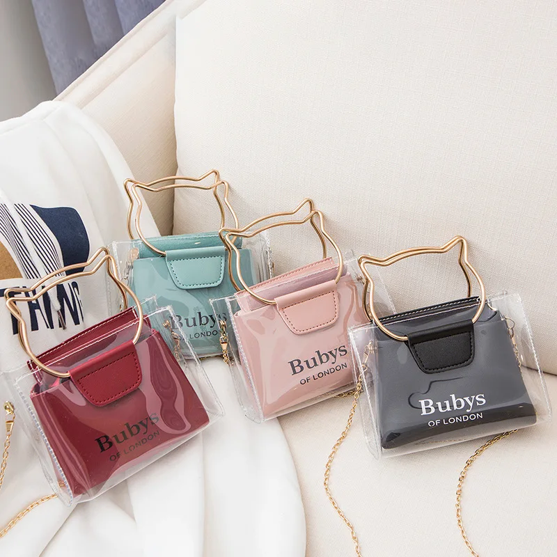 Hot Sale Fashion Clear PVC Transparent mini purses and handbags Tote Crossbody Shoulder Bags Women Handbags
Hot Sale Fashion Clear PVC Transparent mini purses and handbags Tote Crossbody Shoulder Bags Women Handbags