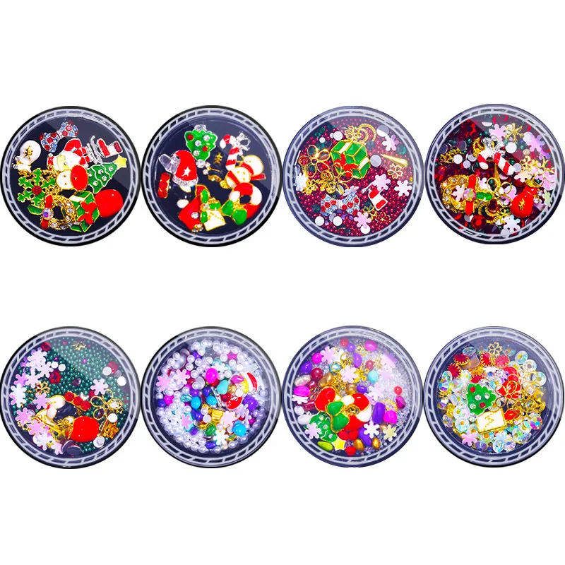 Cross-border hot sale Christmas snowflake gift alloy rivet pearl mixed diamond Christmas nail art jewelry, Colorful
Cross-border hot sale Christmas snowflake gift alloy rivet pearl mixed diamond Christmas nail art jewelry, Colorful