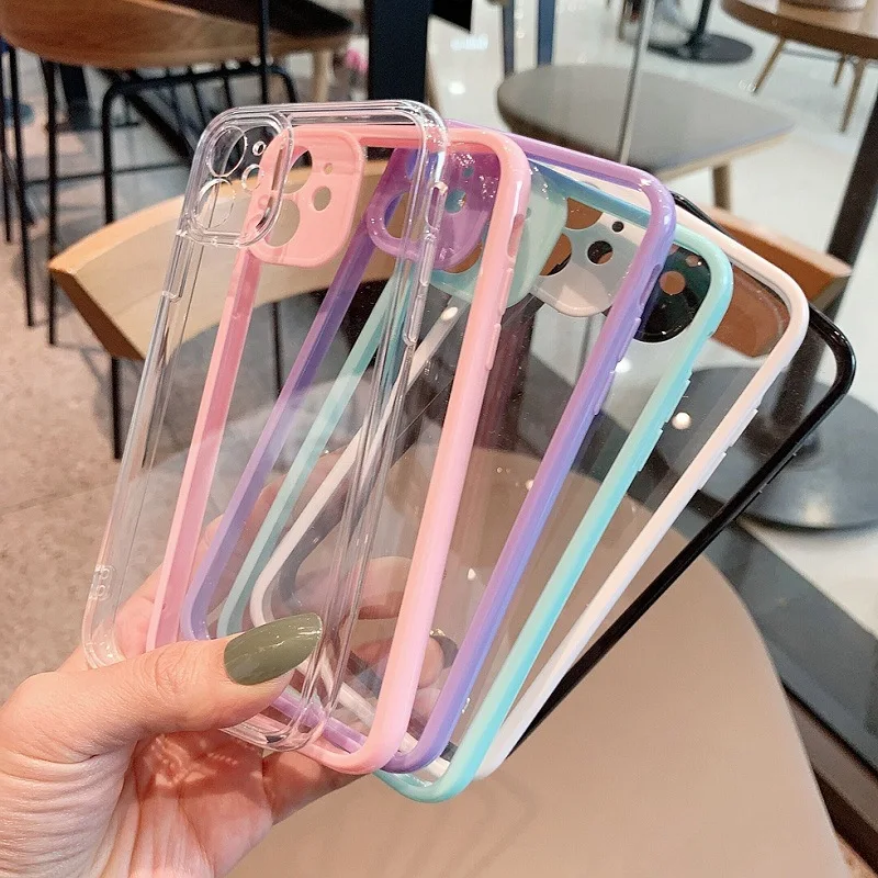 Candy Color Shockproof Bumper Phone Case For iPhone 11 12Pro Max XR XS Max X 7 8 Plus 12Mini 12Pro Camera Protection Clear Cover 
Candy Color Shockproof Bumper Phone Case For iPhone 11 12Pro Max XR XS Max X 7 8 Plus 12Mini 12Pro Camera Protection Clear Cover