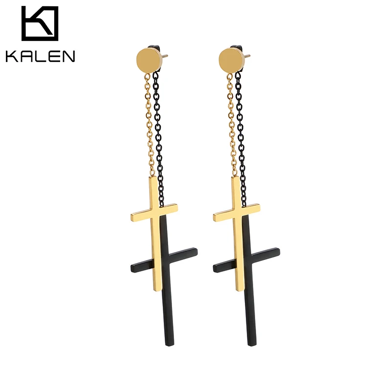 High Quality Cross Drop Earring Women Stainless Steel Long Chain Earrings, Silver/gold/rose gold
High Quality Cross Drop Earring Women Stainless Steel Long Chain Earrings, Silver/gold/rose gold