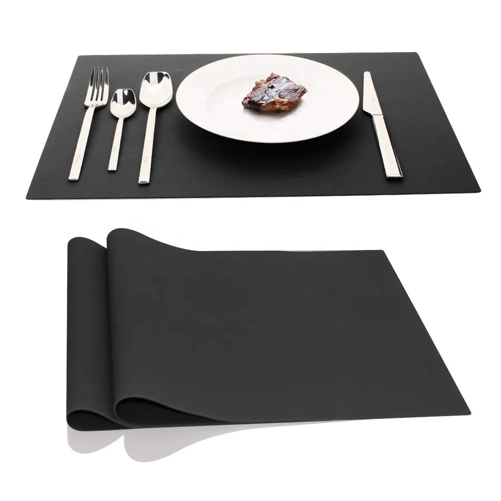 New customized washable table silicon black placemats sets, Customize any pantone color
New customized washable table silicon black placemats sets, Customize any pantone color