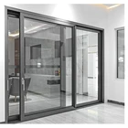 Aluminum Mesh 3 Panel Track Glass Patio Door Price Mosquito Net Sliding Screen Door