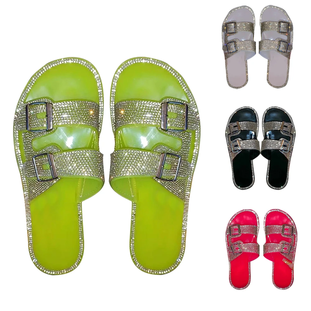 Fashion Crystal Slippers Women Bling Flat Casual Ladies Jelly Shoes Rhinestone Beach Summer Glitter Female Transparent Slides
Fashion Crystal Slippers Women Bling Flat Casual Ladies Jelly Shoes Rhinestone Beach Summer Glitter Female Transparent Slides