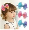 Cute Baby Hair Accessories Hair Clips Infant Girl Glitter Tulle Bow Diamond Crown Hairpin Christmas Kid Girl Boutique Ornaments