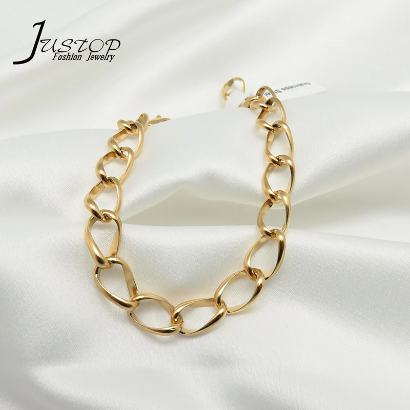 New Arrival Stainless Steel 18K Jewelry Gold Plated Big Link Chain Bracelets For Women, As picture
New Arrival Stainless Steel 18K Jewelry Gold Plated Big Link Chain Bracelets For Women, As picture
