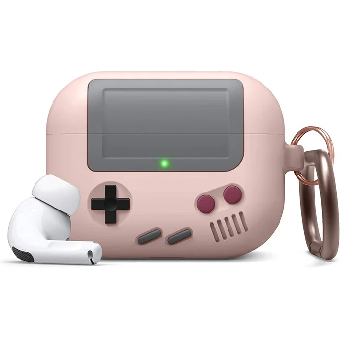 Gameboy Game Console Design Soft Silicone Shockproof Waterproof Protective Headphone Cover Earphone Case Pink With Keychain, White black pink
Gameboy Game Console Design Soft Silicone Shockproof Waterproof Protective Headphone Cover Earphone Case Pink With Keychain, White black pink