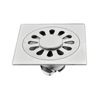 China Manufactured Bathroom Shower Odor-Resistant Brushed Nickel Finish 304 Stainless Steel Floor Drain