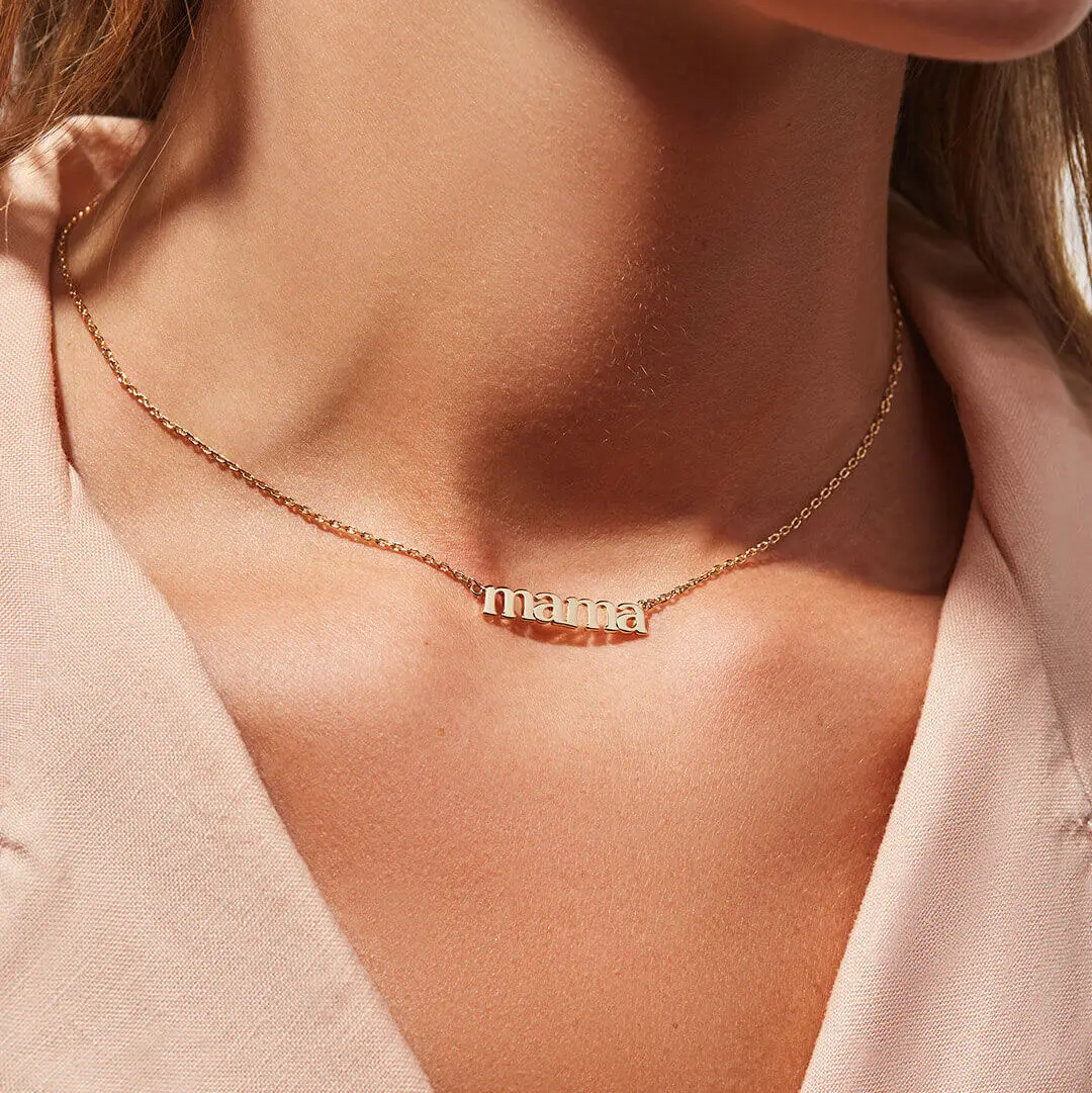 Dainty Custom Jewelry Stainless Steel Letter Mother Charm Choker Mama Name Necklace for Gift
Dainty Custom Jewelry Stainless Steel Letter Mother Charm Choker Mama Name Necklace for Gift