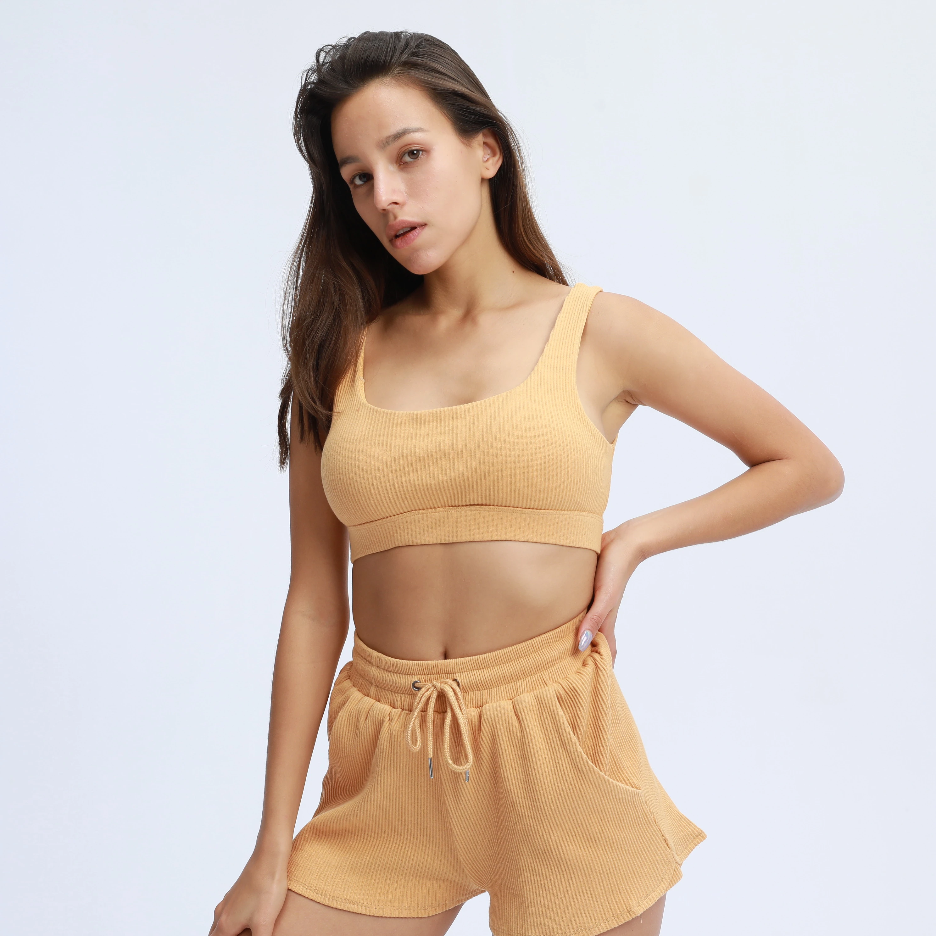 High Quality Casual Fashion Bra Short Pants Sports Fitness Two-piece Suit Women, Printing or customized color
High Quality Casual Fashion Bra Short Pants Sports Fitness Two-piece Suit Women, Printing or customized color