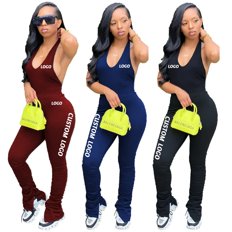 Free Shipping V Neck One Piece Sexy Backless Jumpsuit halter jumpsuit Women's Summer Yoga stacked Jumpsuit Overall Outfit, Customized color
Free Shipping V Neck One Piece Sexy Backless Jumpsuit halter jumpsuit Women's Summer Yoga stacked Jumpsuit Overall Outfit, Customized color
