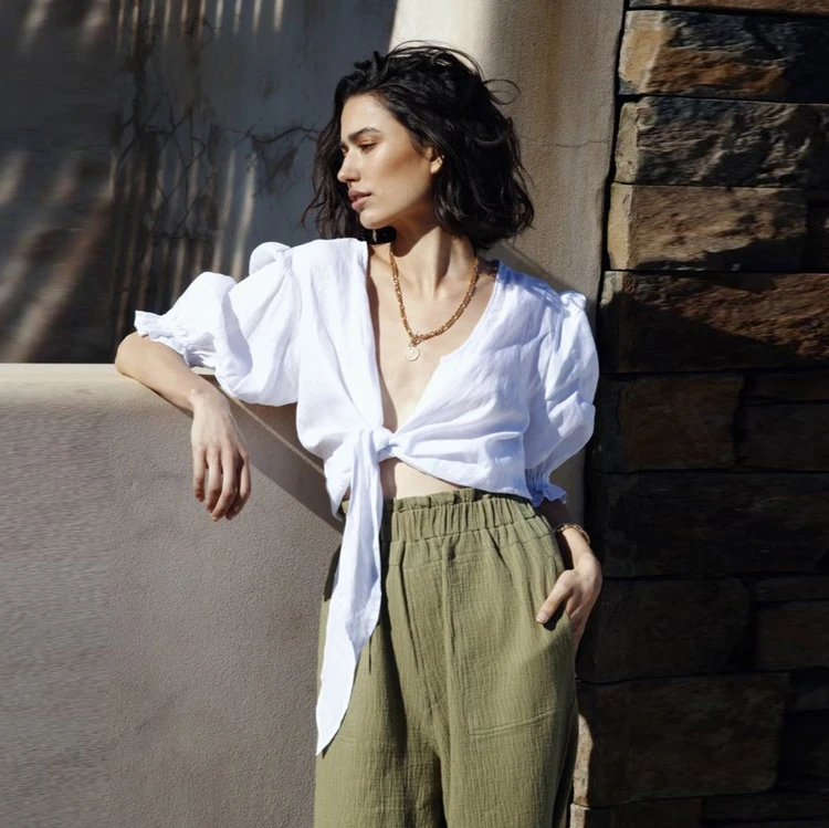 Factory Direct Sales Shorts Sleeve White Casual Women Crop Top Cardigan Lace-up Streetwear Sexy Women T-shirts
Factory Direct Sales Shorts Sleeve White Casual Women Crop Top Cardigan Lace-up Streetwear Sexy Women T-shirts