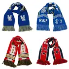OEM Produce Custom Logo Soccer Fans Acrylic Knitted football jacquard fan scarf