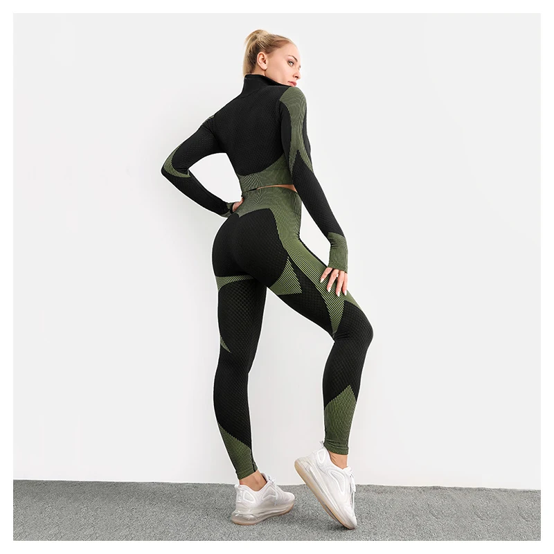 Woman fitness set yoga long top compression leggings high waisted women active wear JLCX888, Customized colors
Woman fitness set yoga long top compression leggings high waisted women active wear JLCX888, Customized colors