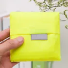 new design RPET polyester yellow shopping bag foldable with logo custom