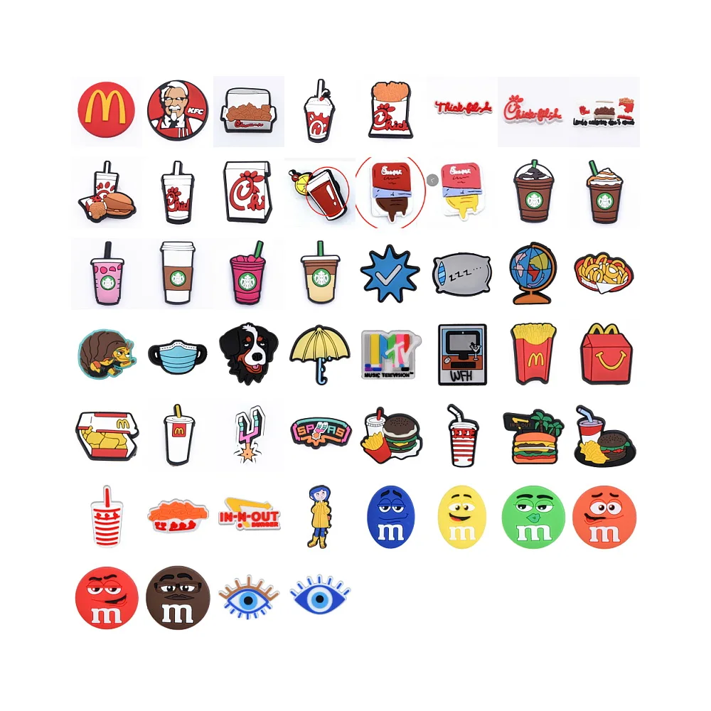 Single Sale1pcs Rubber Fast Food Hamburger Series Shoe Decoration Shoe Buckle for Croc Charms Kids Party Gifts
Single Sale1pcs Rubber Fast Food Hamburger Series Shoe Decoration Shoe Buckle for Croc Charms Kids Party Gifts