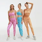 Customized Logo Best Selling Sexy Sports Yoga Set Two Piece Gym Exercise 3D Printed Jogging Sportswear Set