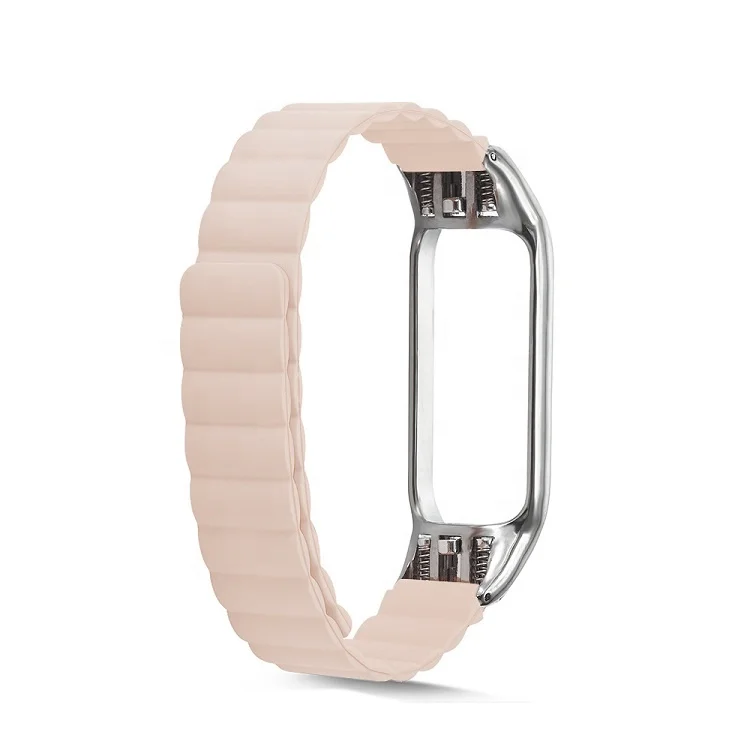 Magnetic Bracelet Watch Straps With Metal Frame Silicone Band For Xiaomi Mi Band 6 5 4 3 Strap Smart Wristband, 4 colors
Magnetic Bracelet Watch Straps With Metal Frame Silicone Band For Xiaomi Mi Band 6 5 4 3 Strap Smart Wristband, 4 colors