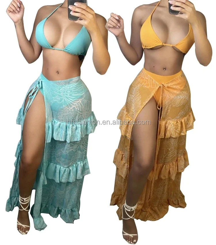 J&H fashion dropshipping sexy bikini set and layered skirt three piece set women beach dress
J&H fashion dropshipping sexy bikini set and layered skirt three piece set women beach dress